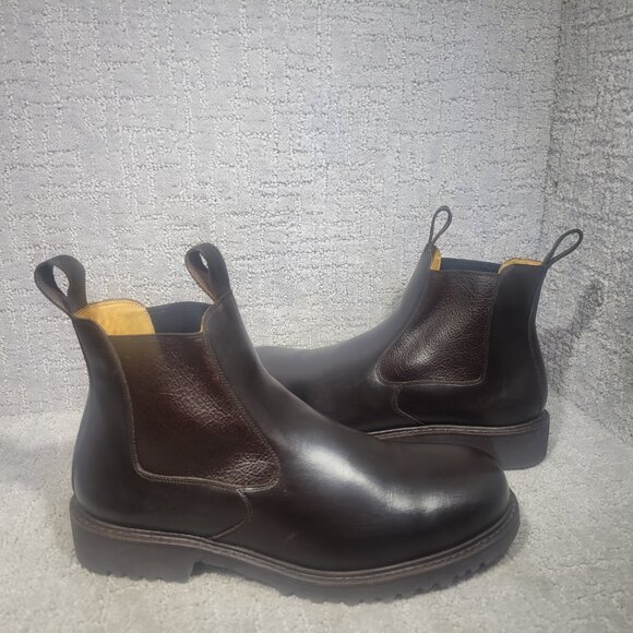 Beckett Simonon Preston Men's Size 10.5 US Brown Leather Pull on Chelsea Boots - Picture 5 of 9